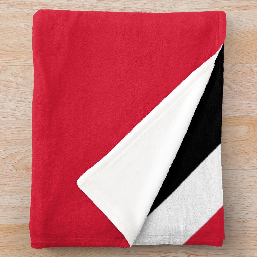 Trinidad and Tobago flag inspired plush blanket