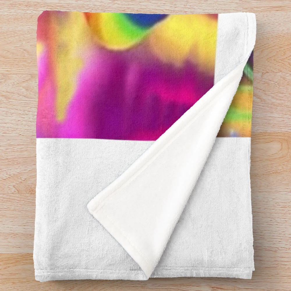Trollex Plush Blanket with Colorful Trolls Design
