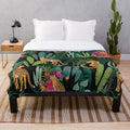 Tropical Cheetah Print Plush Blanket