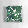 Tropical Monstera Watercolor Painting Botanical Jungle Pillow