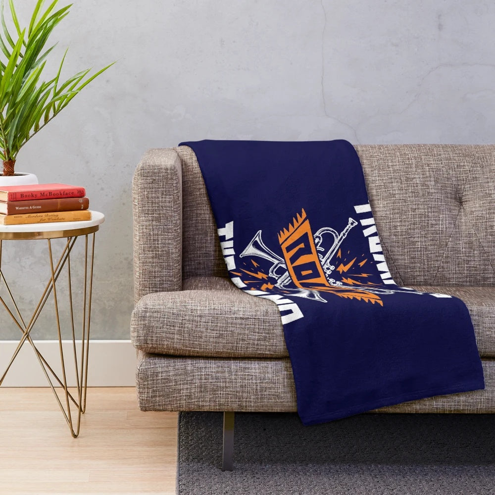 Trumpet player plush blanket