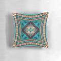 Turquoise Native American Navajo Pattern Throw Pillow