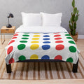 Colorful twister pattern plush blanket