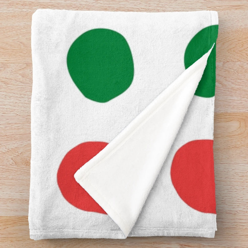 Colorful twister pattern plush blanket
