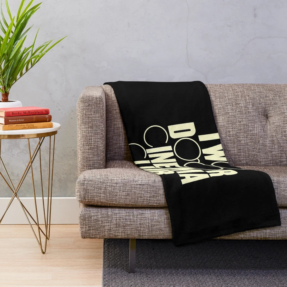 Two Door Cinema Club Inspired Plush Blanket with Colorful Text