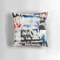 Colorful U2 "Achtung Baby" graffiti-style throw pillow