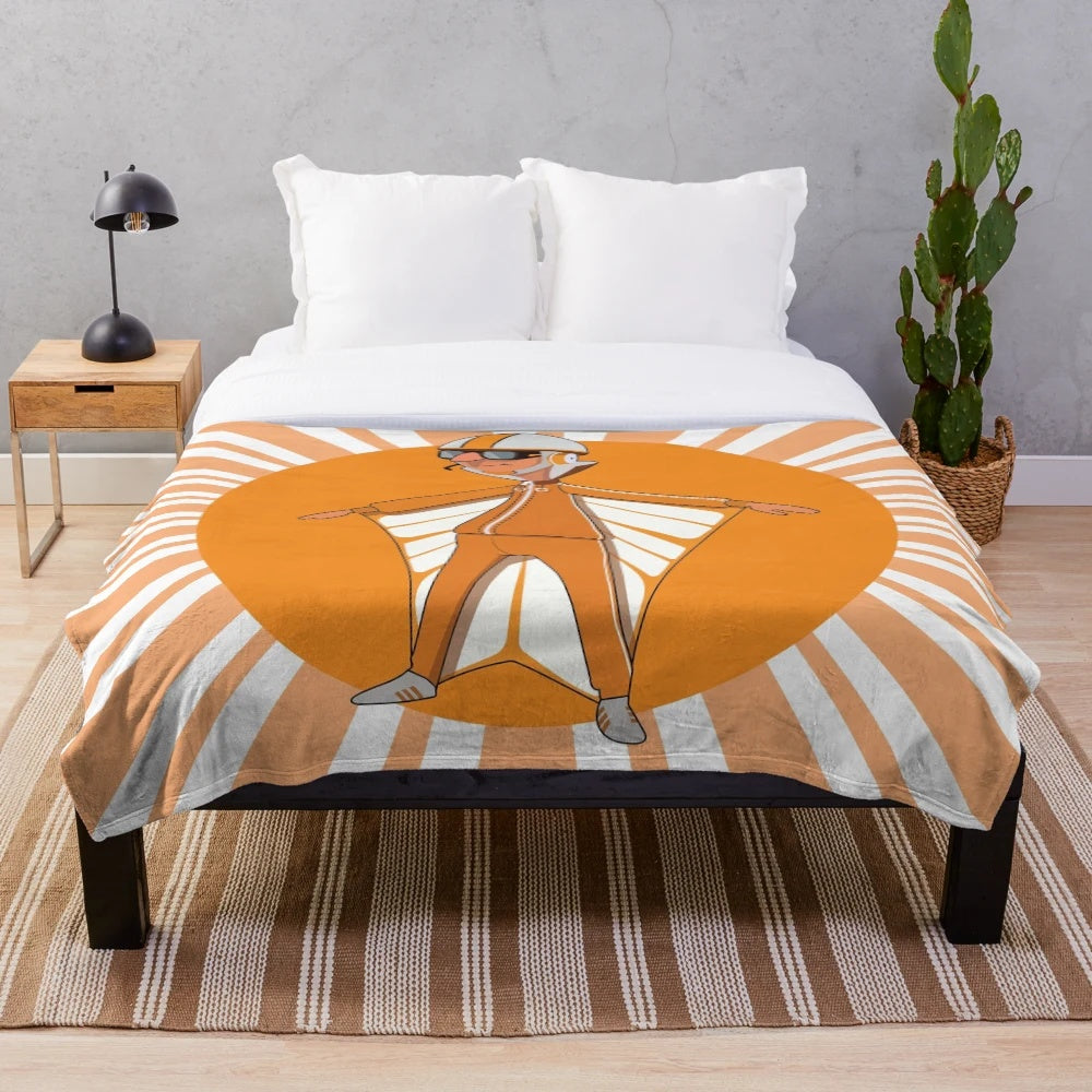 Vectored plush blanket featuring popular meme characters