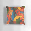 Colorful Vejigantes Pillow showcasing traditional Puerto Rican festival masks
