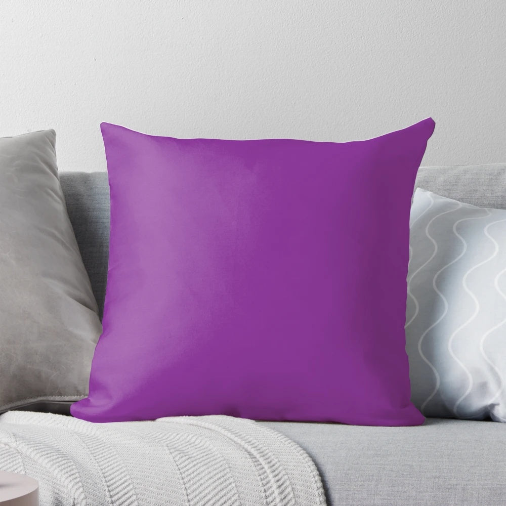 Violet, mauve, and purple solid color decorative pillow for minimalist home decor