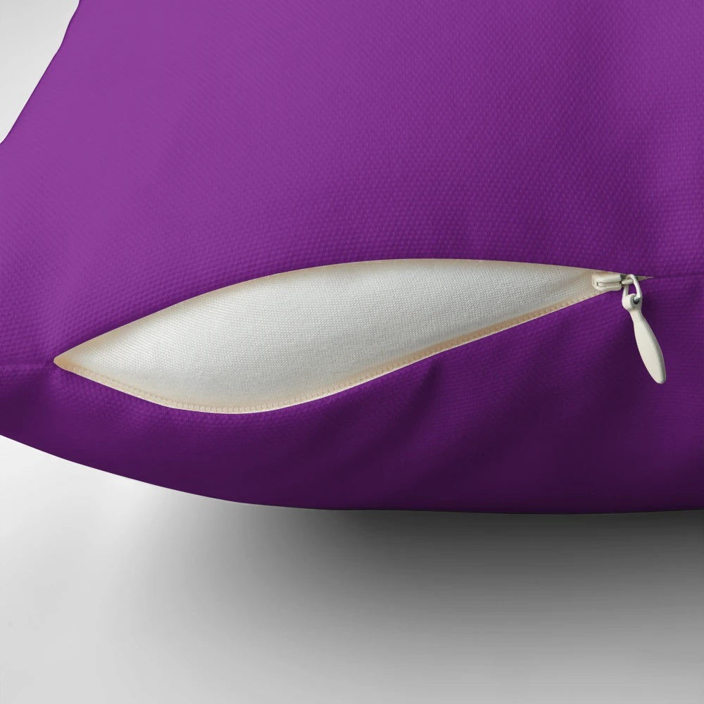 Violet, mauve, and purple solid color decorative pillow for minimalist home decor