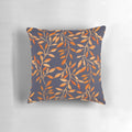 Decorative pillow featuring a vibrant watercolor pattern of autumn leaves