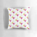 Colorful watercolor painting of a cosmopolitan cocktail on a decorative throw pillow