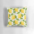 Bright watercolor lemon pattern decorative throw pillow for home and couch