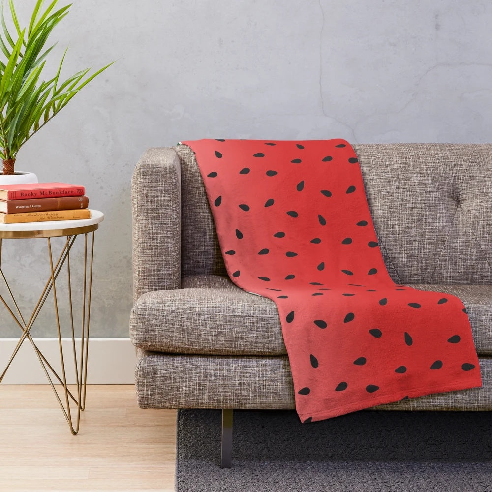 Soft and plush watermelon patterned blanket