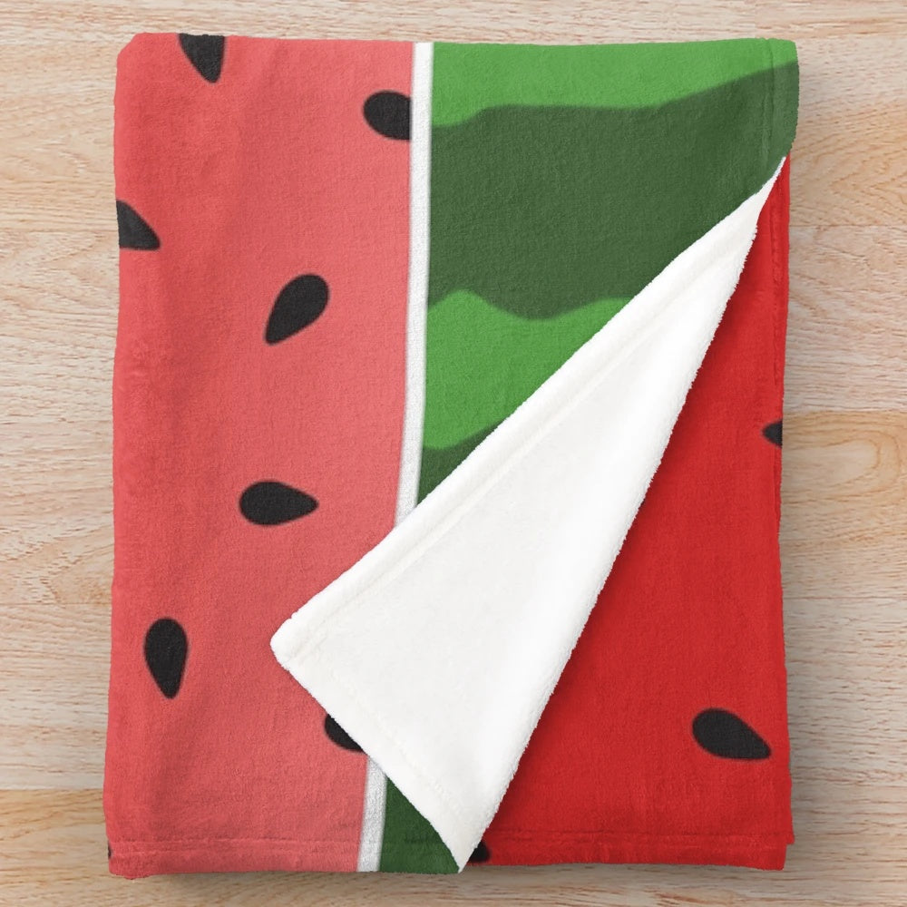 Soft and plush watermelon patterned blanket