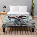 Wheel of Fortune inspired plush blanket with abstract, colorful patterns