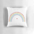 Colorful "Over the Rainbow" pillow inspired by the Wizard of Oz movie and Hawaiian wedding song