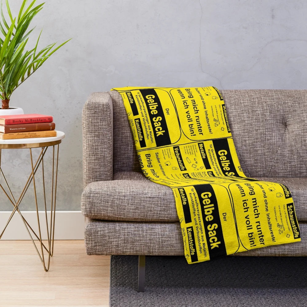 Soft and cozy yellow plush blanket perfect for festivals, parties, and costumes