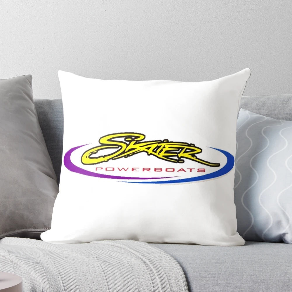Skater Powerboats Yellow Pillow for Boating Enthusiasts