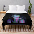 Colorful plush blanket featuring a pop art-style portrait of actress Zendaya