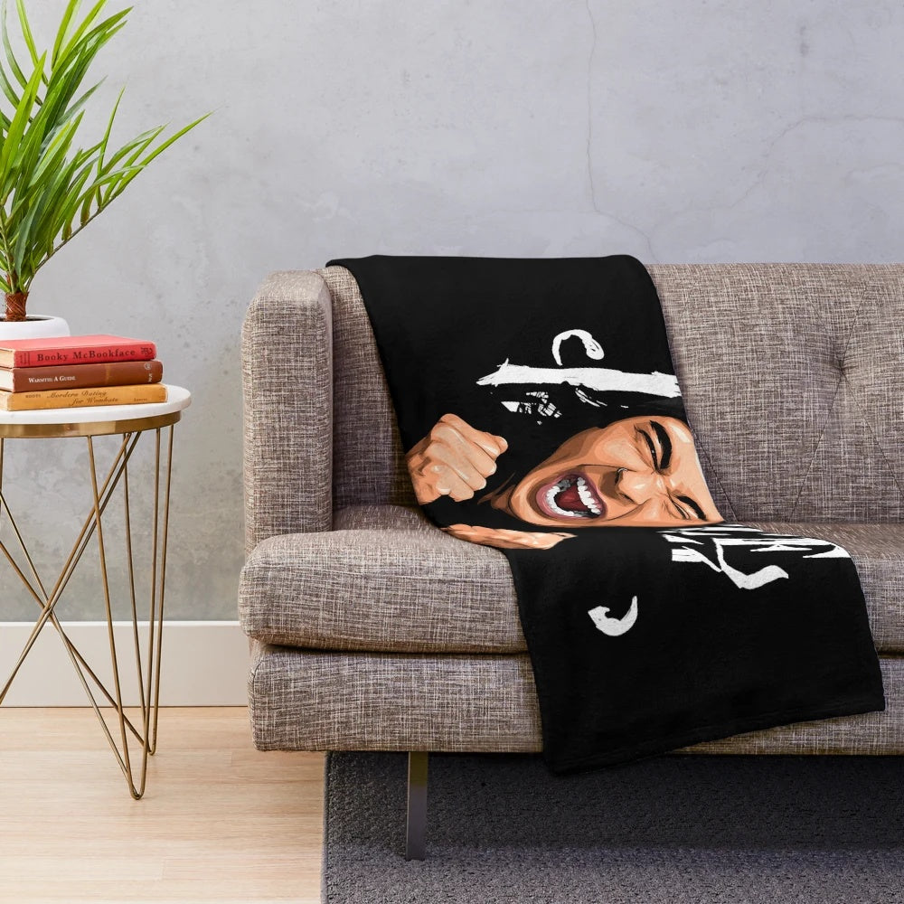 Plush blanket featuring Vic Fuentes of Pierce the Veil band