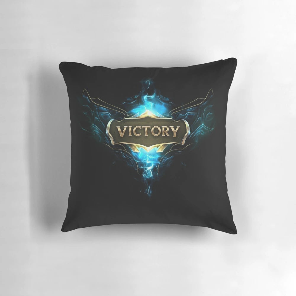 Victory gaming pillow with League of Legends design for esports and MOBA fans