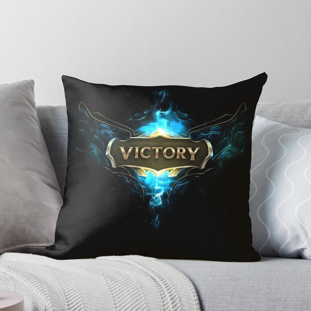 Victory gaming pillow with League of Legends design for esports and MOBA fans