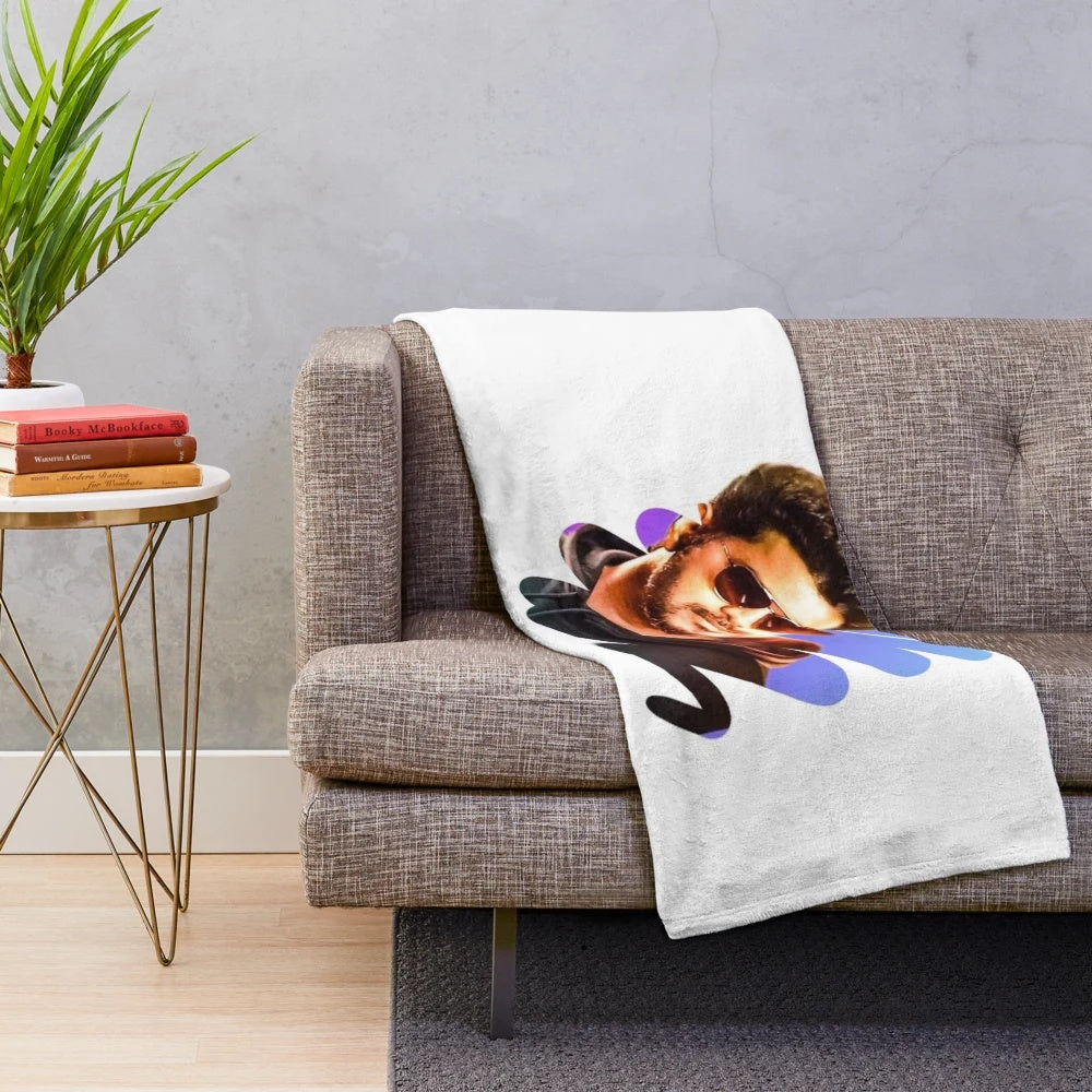 Plush Blanket Featuring Vijay, the Renowned Tamil Cinema Actor
