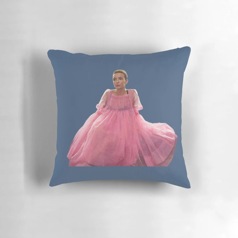 Villanelle Pillow - Striking Cushion Inspired by the Killing Eve TV Series