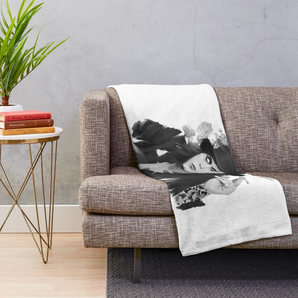 Ville Valo Inspired Vintage Photographic Plush Blanket