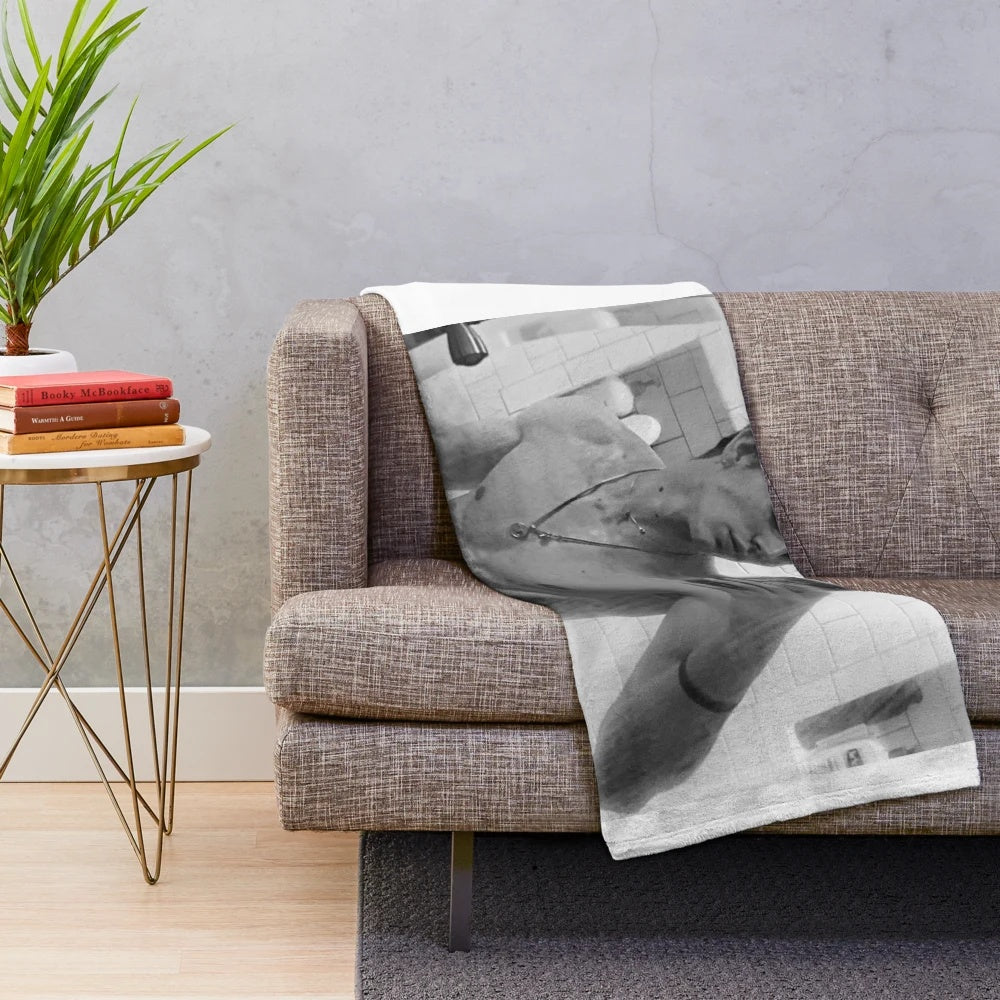 Vinnie Hacker plush blanket, featuring the TikTok star in a soft, cozy design