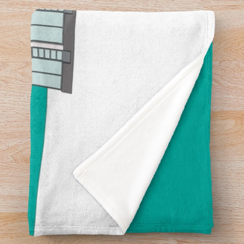 Vintage 1939 Tivoli Cinema, Mumbles inspired plush blanket with cinematic and architectural elements