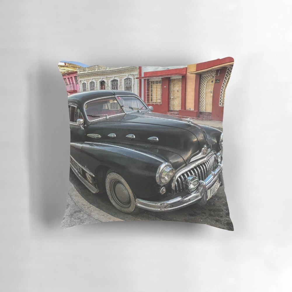Throw pillow featuring a vintage 1948 Buick Super classic car