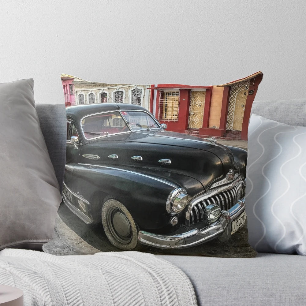 Throw pillow featuring a vintage 1948 Buick Super classic car