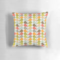 Retro 1950s 1960s midcentury modern inspired throw pillow with abstract, geometric pattern