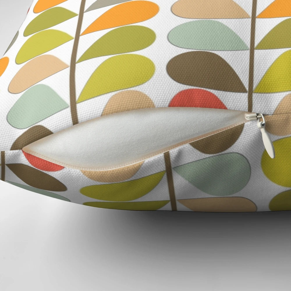 Retro 1950s 1960s midcentury modern inspired throw pillow with abstract, geometric pattern
