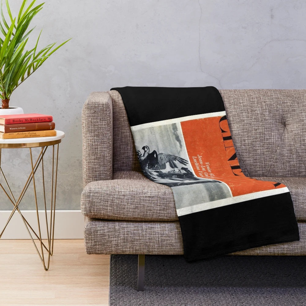 Vintage 1965 Cinema Magazine Inspired Plush Blanket