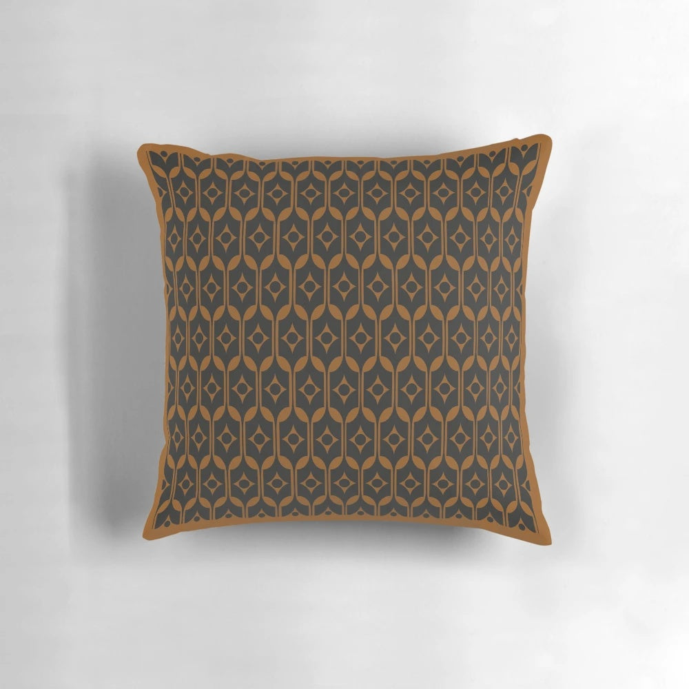 Vintage 1970s Hornsea Pottery Brown Heirloom Decorative Pillow