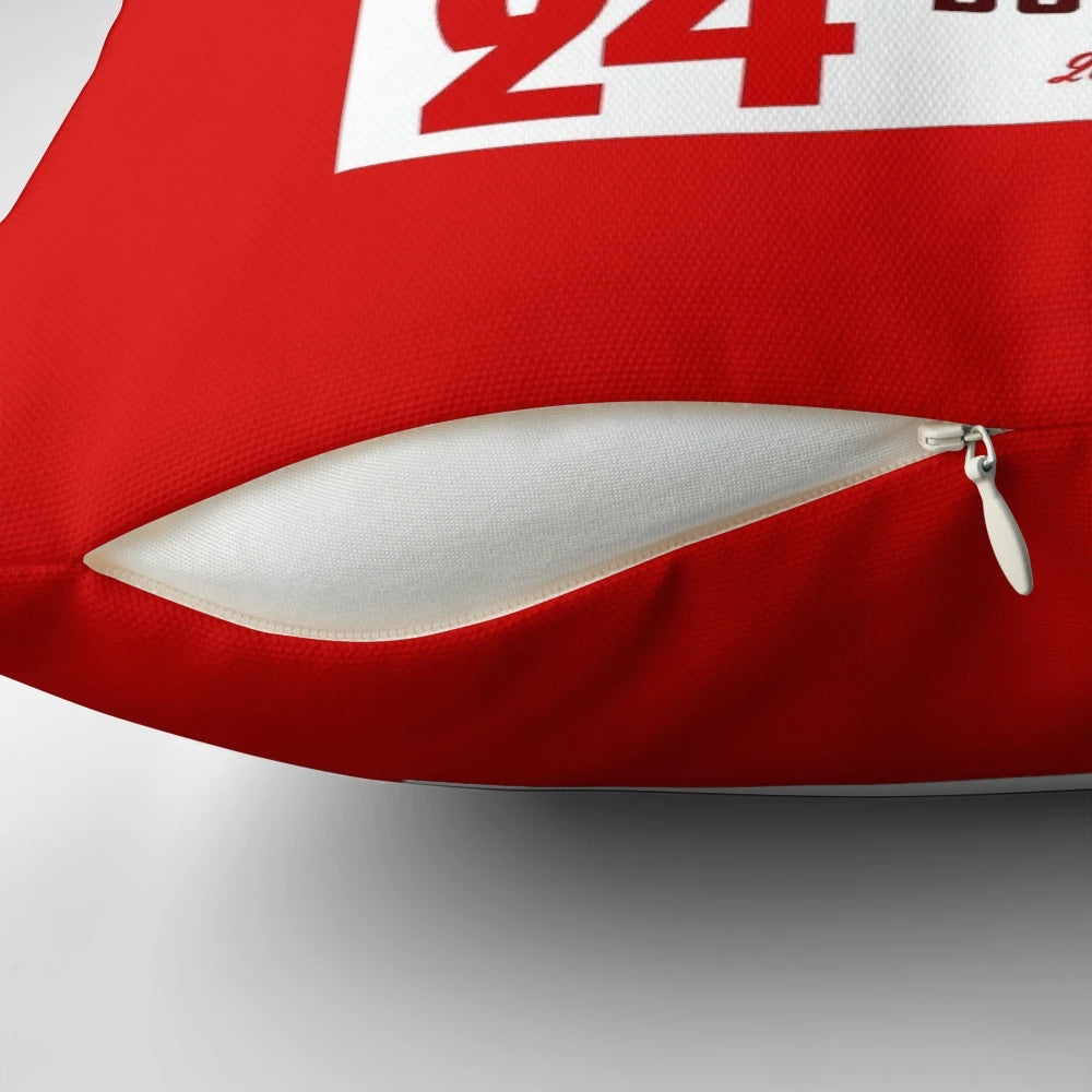 Vintage 24 Hour Le Mans Auto Racing Print Pillow with abstract car art
