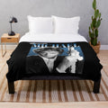 Plush blanket featuring the album cover art of Wham!'s 'Last Christmas