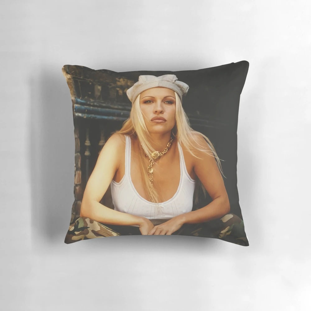 Vintage 90s pinup model Pamela Anderson Baywatch-inspired pillow