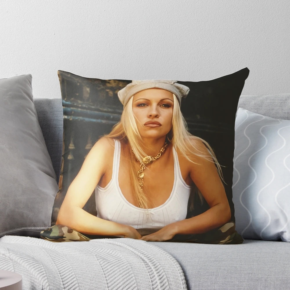 Vintage 90s pinup model Pamela Anderson Baywatch-inspired pillow