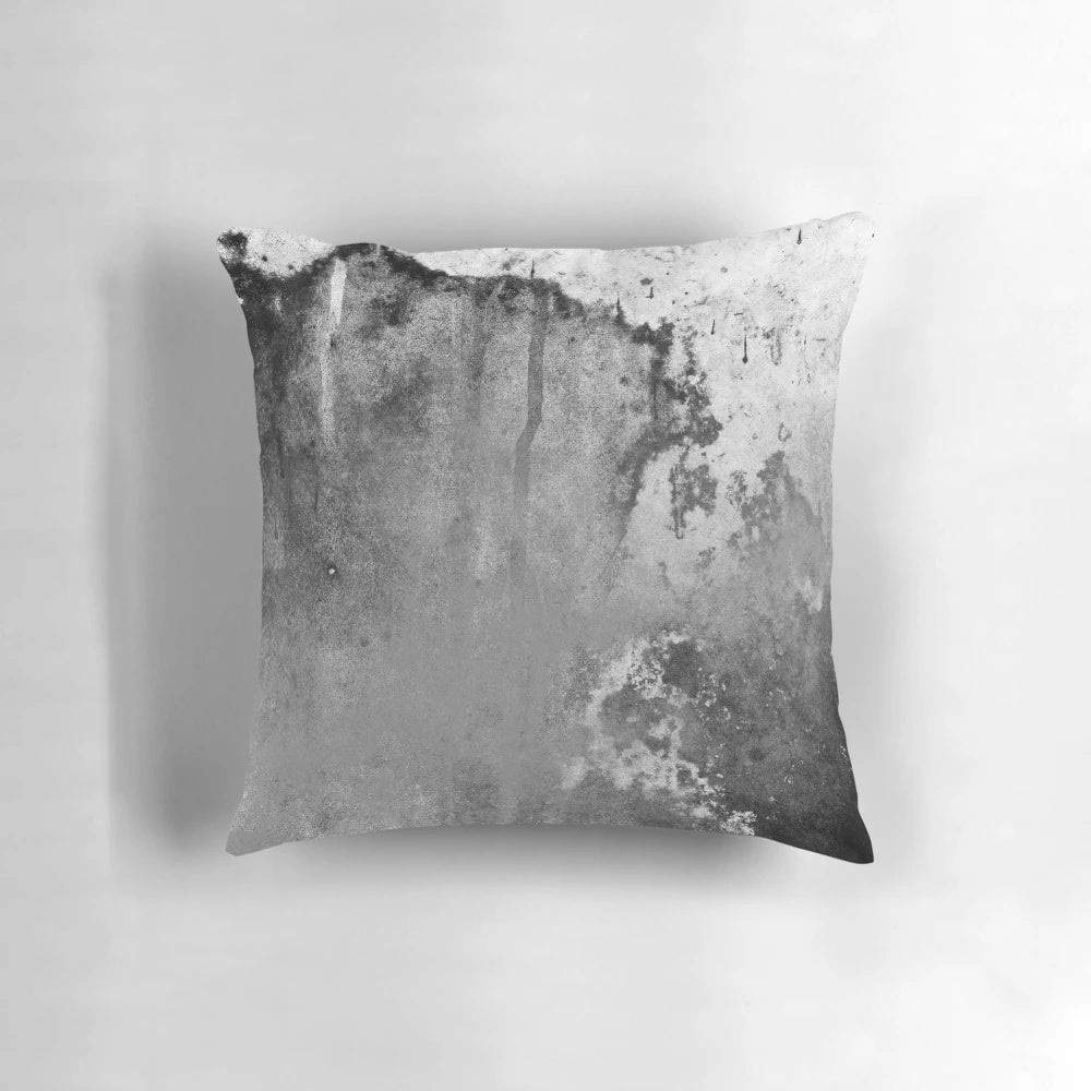 Vintage-inspired abstract XV pillow with a distressed, grunge texture for a cozy, rustic farmhouse style.