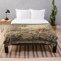 Antique French Tapestry Inspired Plush Blanket
