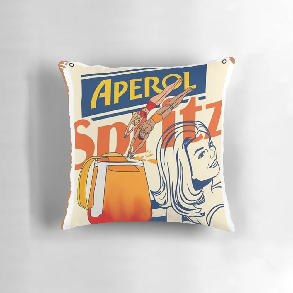 Vintage-inspired Aperol Spritz art print for home decor