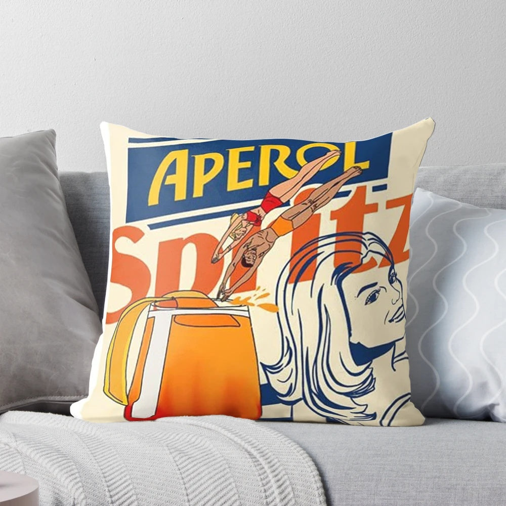 Vintage-inspired Aperol Spritz art print for home decor
