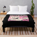 Vintage-style plush blanket featuring Ariana Grande-inspired pop and R&B music design