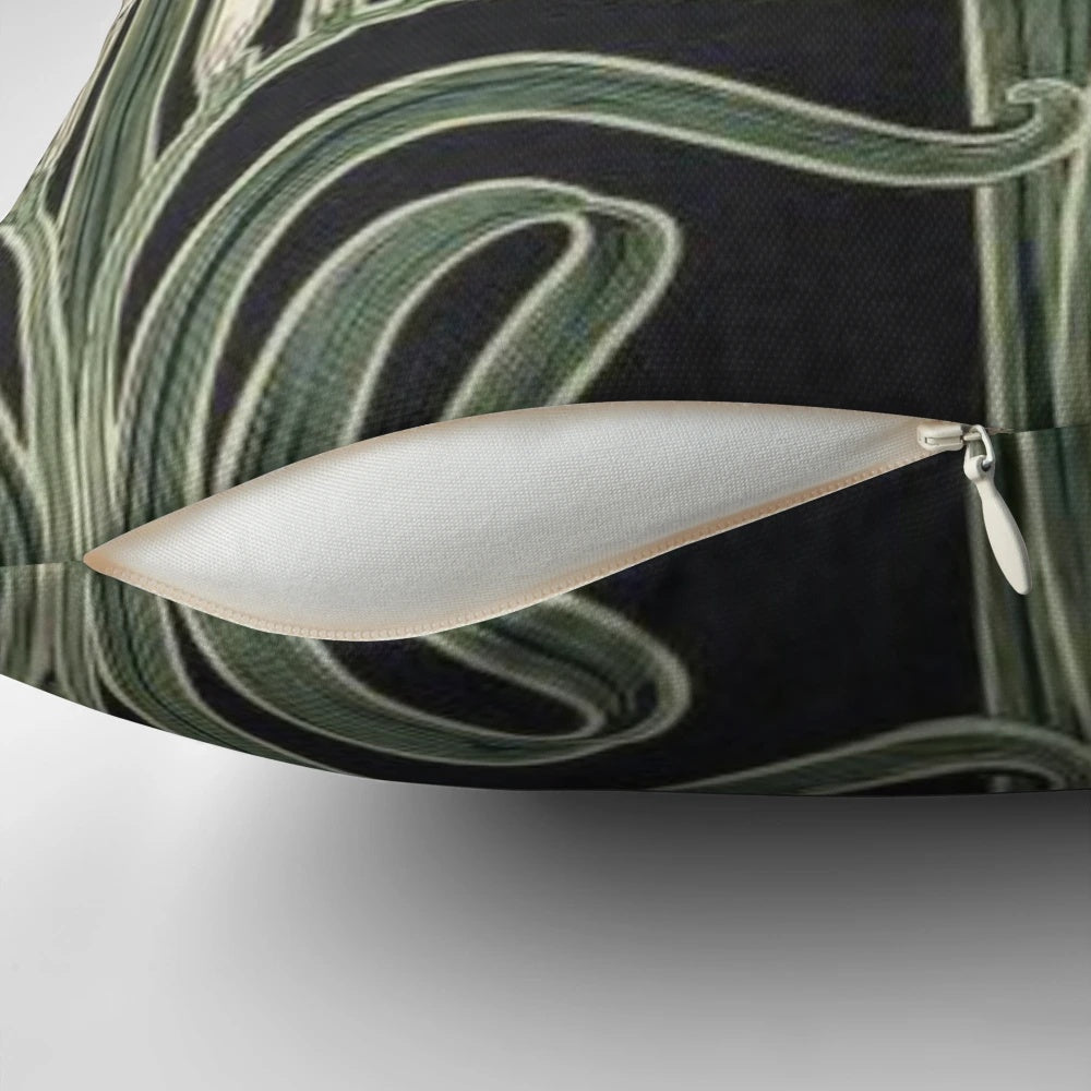 Vintage art nouveau inspired botanical freesia floral pattern decorative throw pillow
