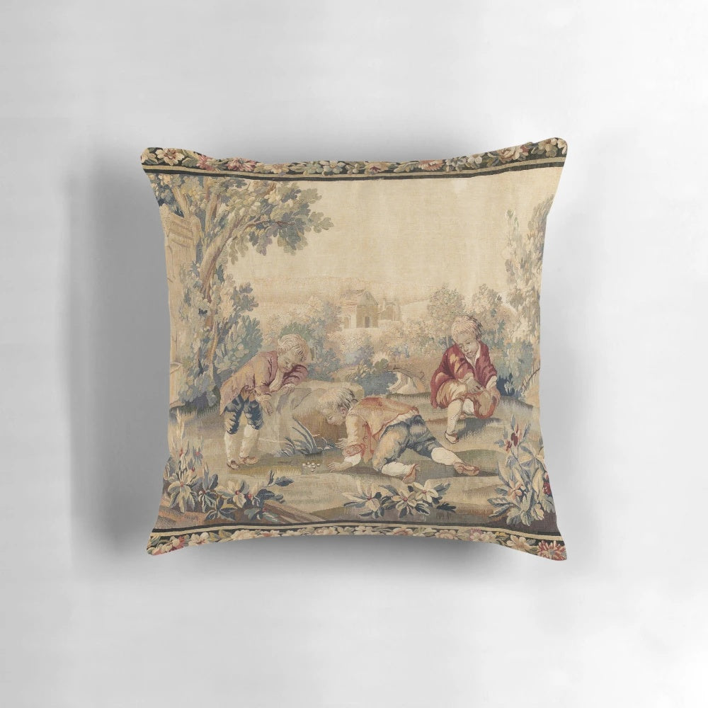 Aubusson French Tapestry Print Pillow
