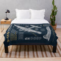 Soft and cozy plush blanket featuring a vintage illustration of the iconic B-17 Flying Fortress bomber aircraft